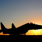 MIG-29 im Sonnenuntergang