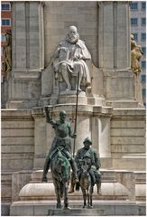 Miguel de Cervantes Saavedra und seine beiden Protagonisten