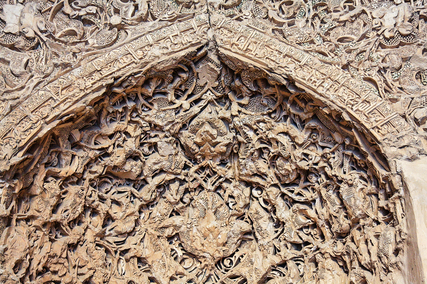 Mihrab (Gebetsnische) in der ilkhanidischen Freitagsmoschee von Varamin