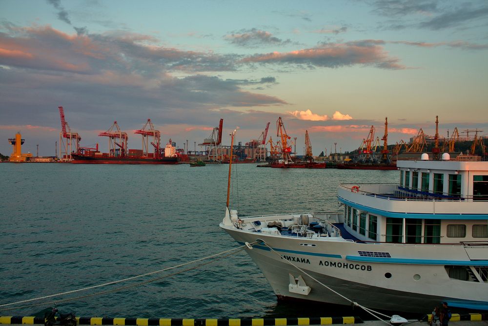 "Mikhail Lomonosov" in Odessa port.