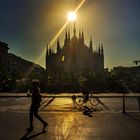 Milano il Duomo in controluce