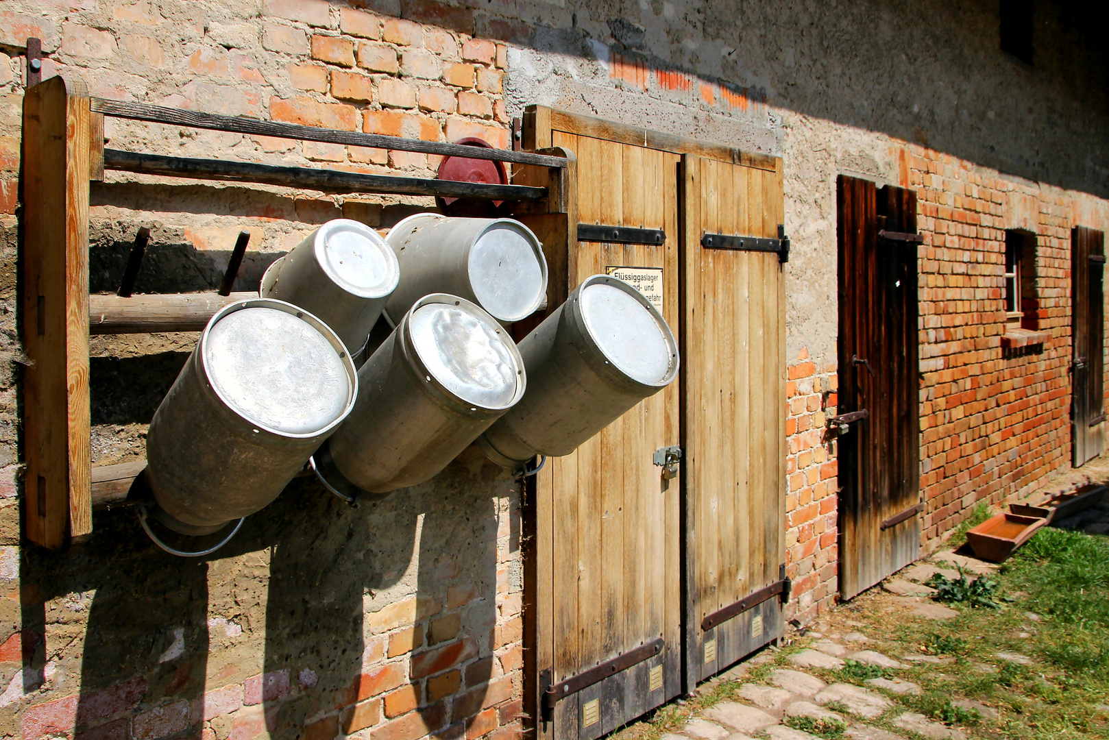 Milchkannen im Bauernmuseum