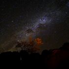 Milchstraße am Lagerfeuer, Namib Wüste, Namibia