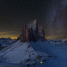 Milchstraße- Drei Zinnen, Dolomiten