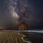 Milchstraße über dem Haystack Rock