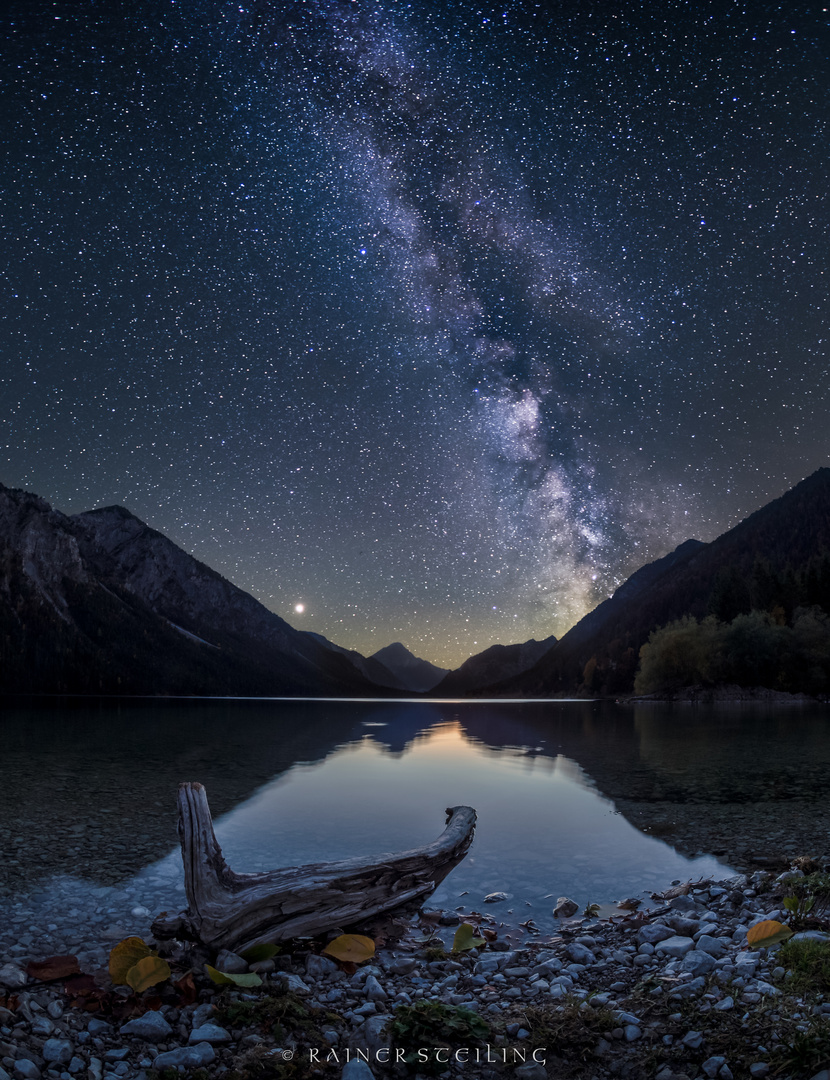 Milchstraße über dem Plansee (Tirol)