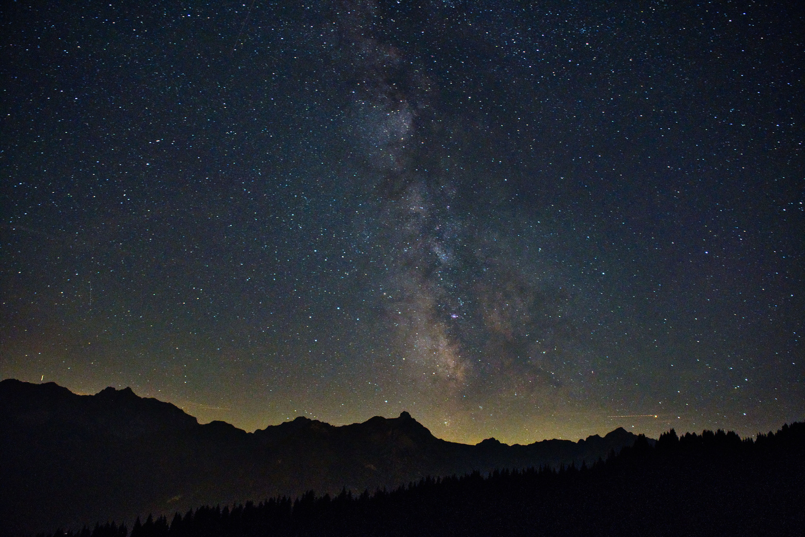 Milchstraße über den Lechtaler Alpen