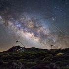 Milchstraßenzentrum über den Teleskopen von Roque-de-los-Muchachos-Observatorium