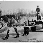 Milchwagenfahrer um 1930