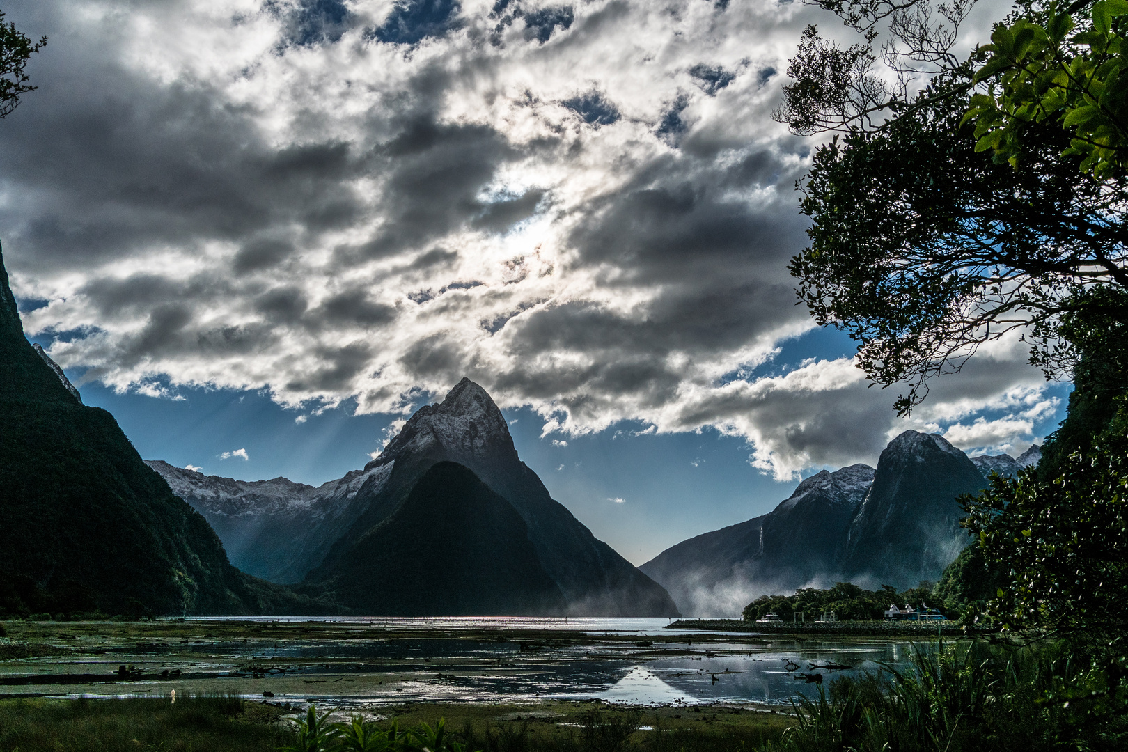 Milford Sound, Neuseeland am Abend