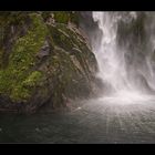 Milford sound waterfall