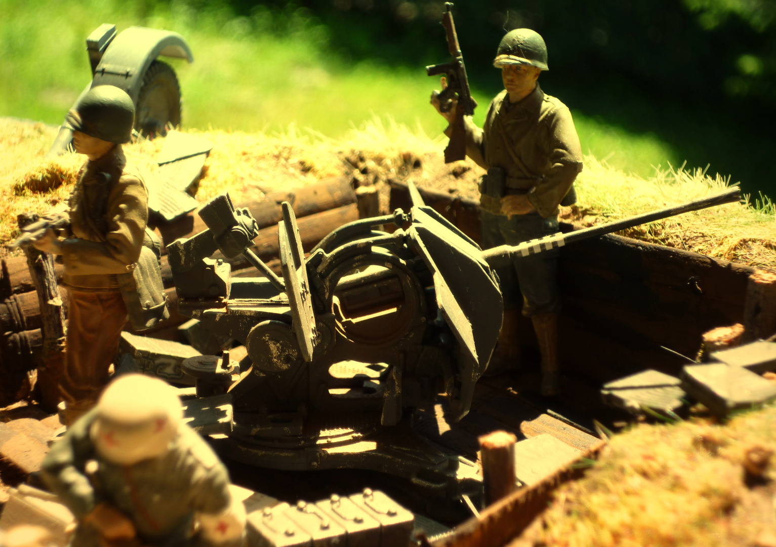 Militärdiorama - Flaknest mit 2cm leichte Flak