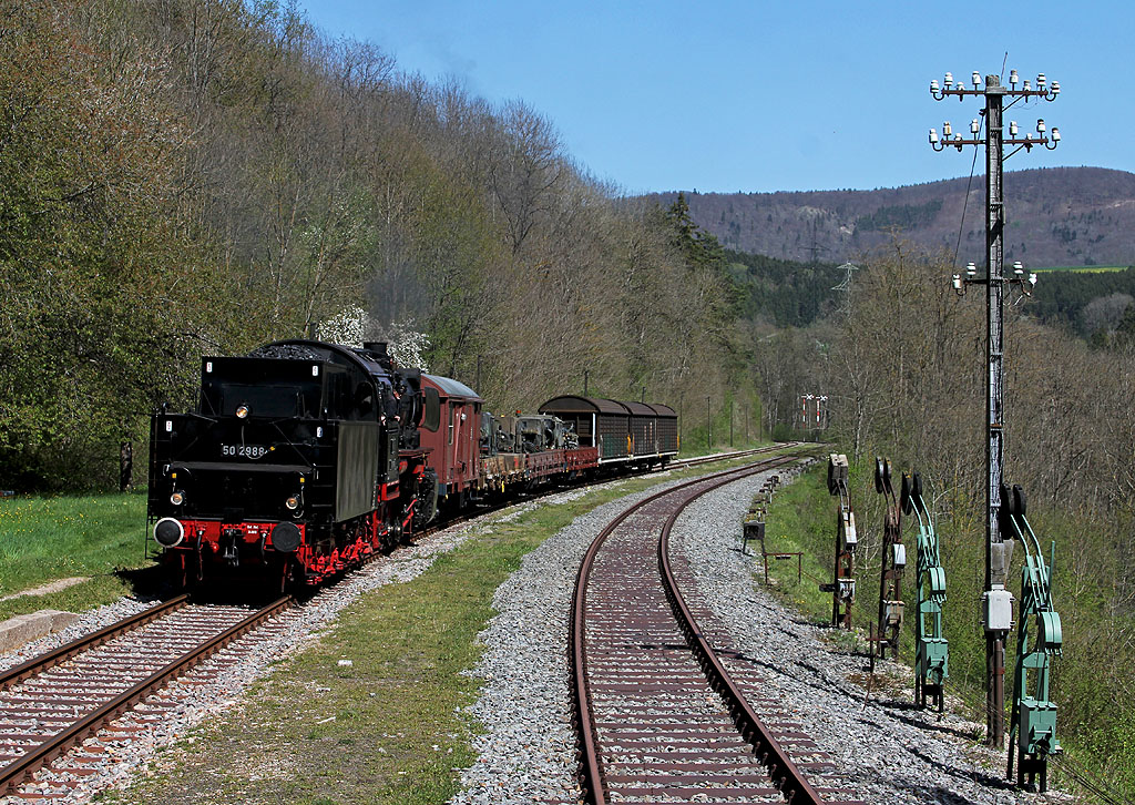 Militärzug auf der Sauschwänzlebahn