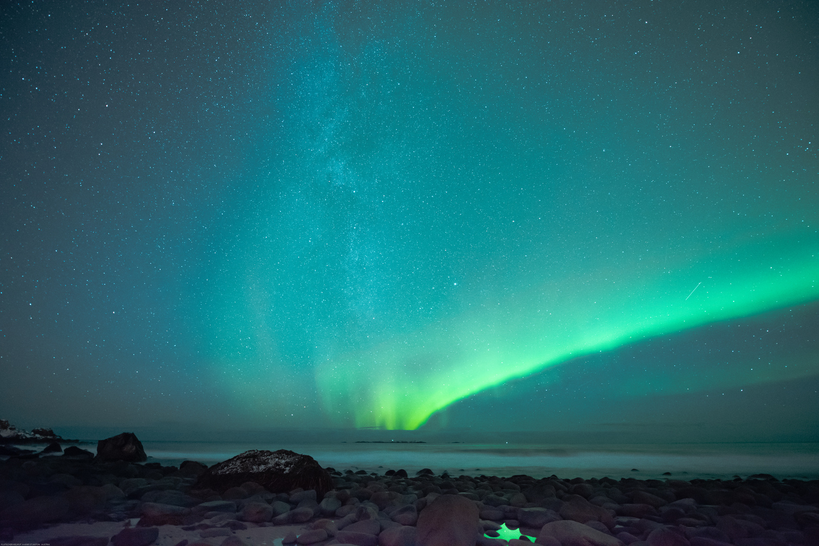 milky way and northern lights