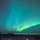 milky way and northern lights