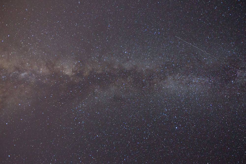 Milky Way and two Shooting Stars