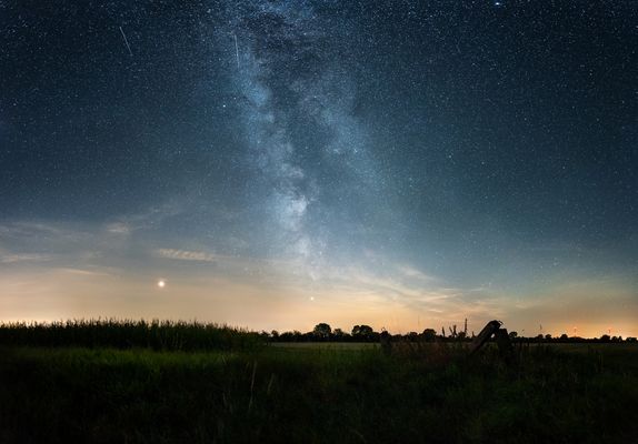 * Milky Way, Mars und Satelliten *