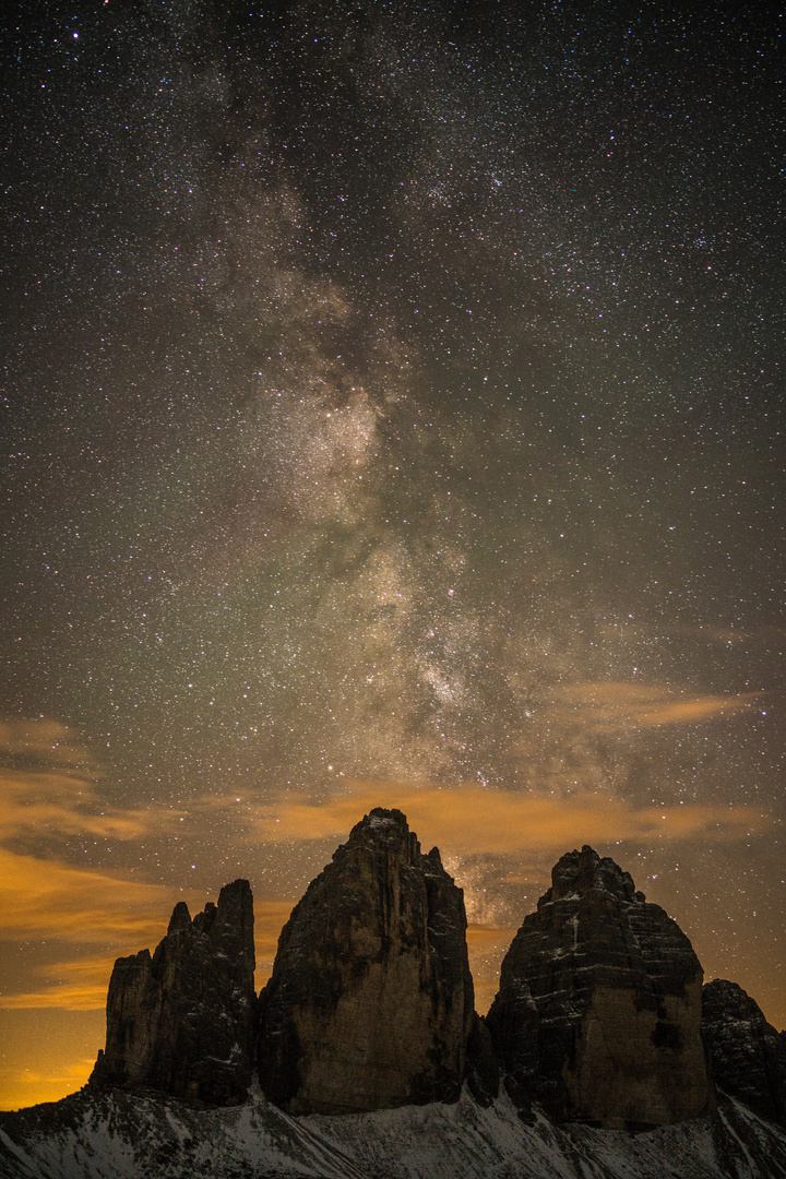 milky way on tre cime