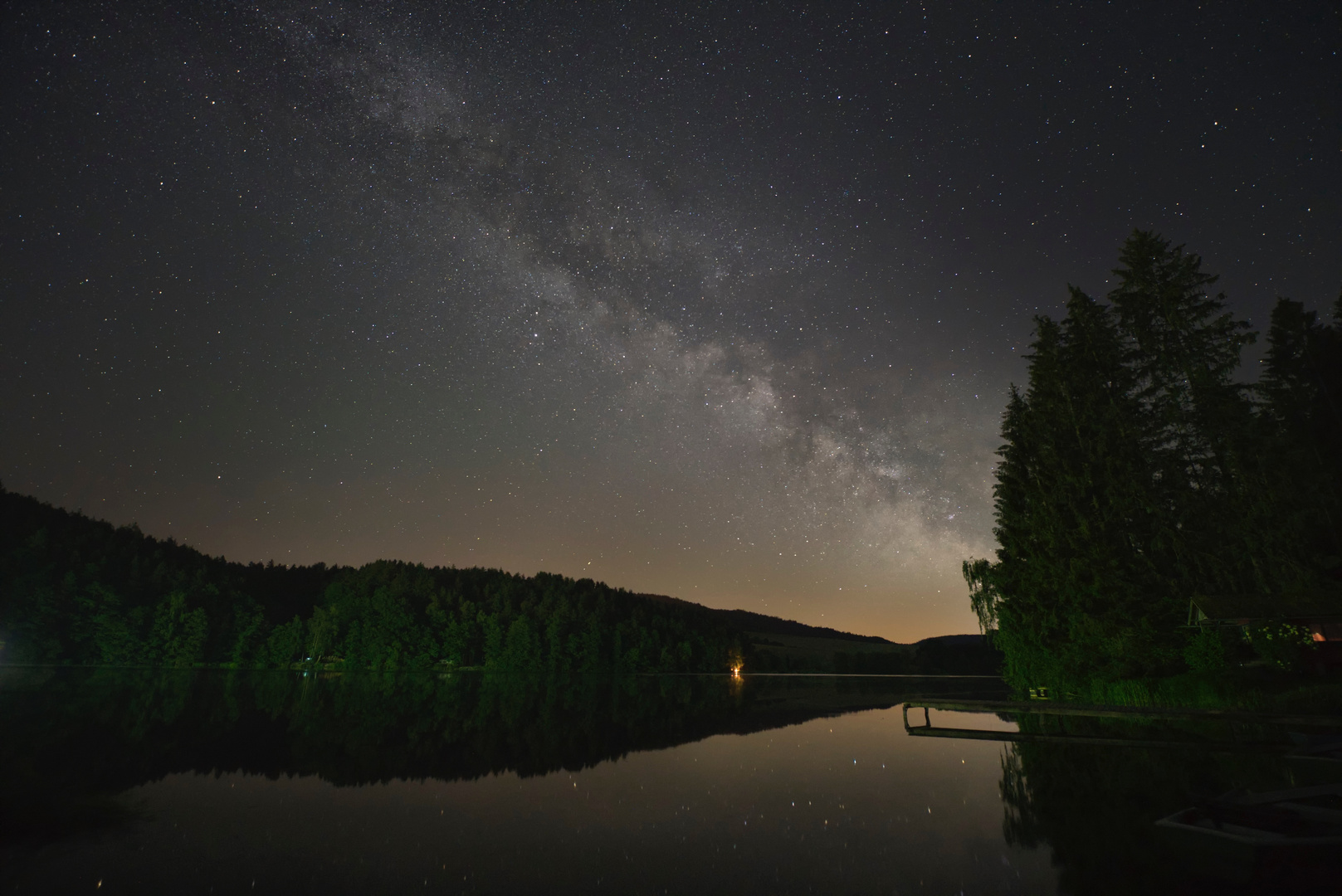 Milky Way over Lake Blaibach