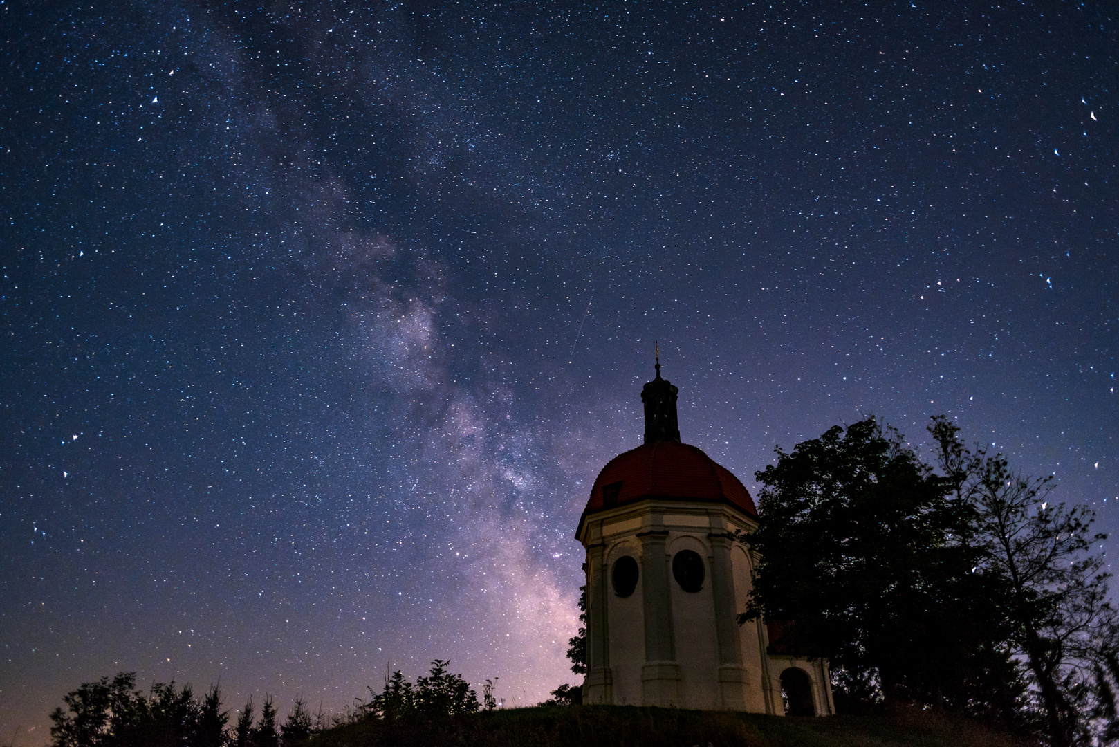 Milky Way over the chapel