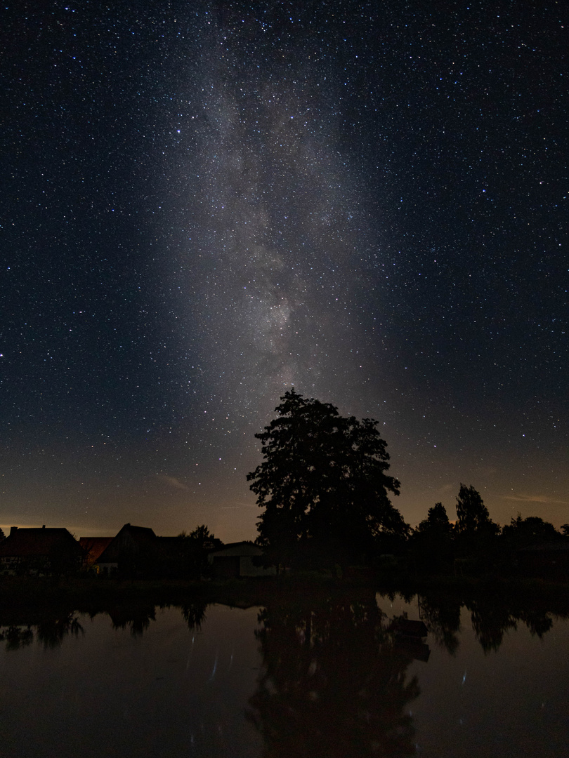 Milky Way over the pond