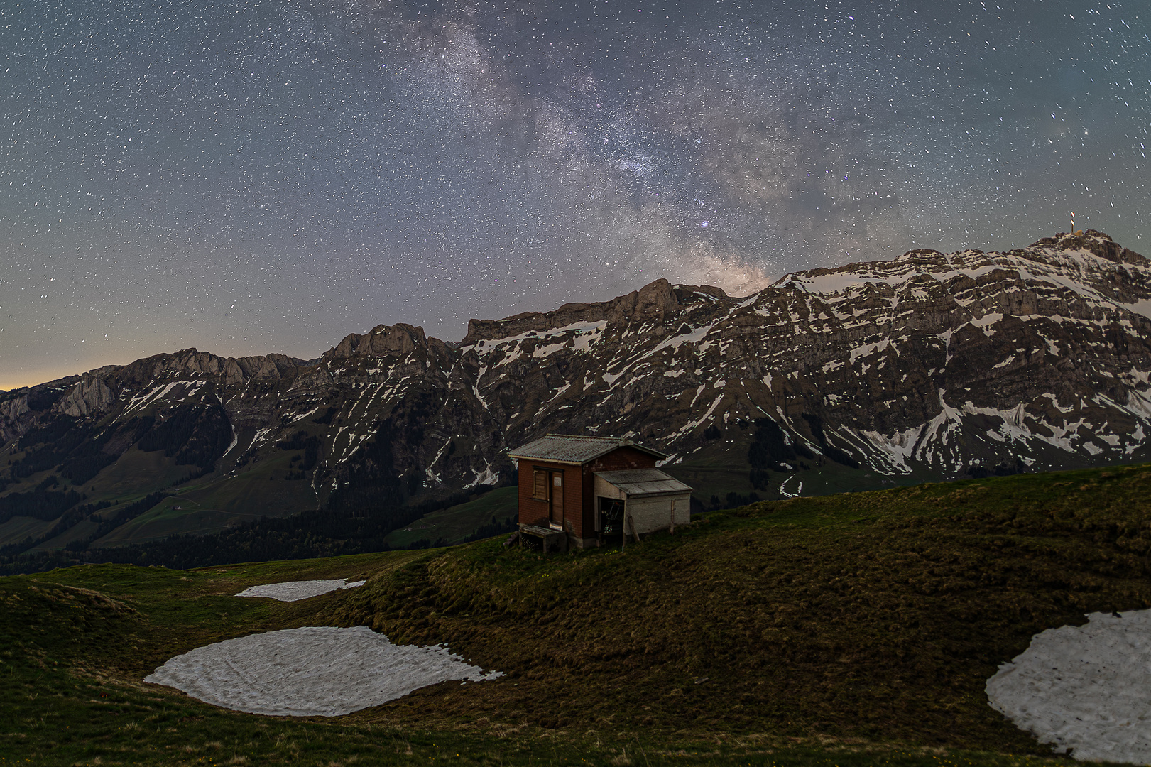 Milky way über dem Säntis Massiv