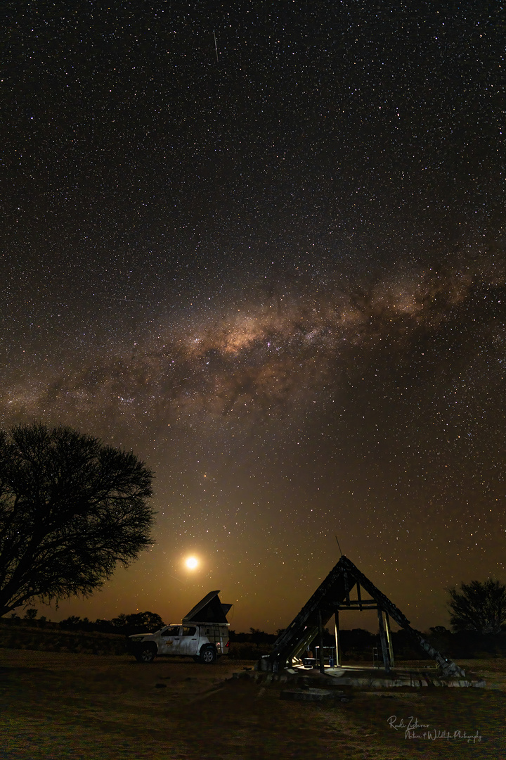 Milky Way über meinem Campingplatz in Rooiputs
