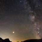 Milky Way with full moon