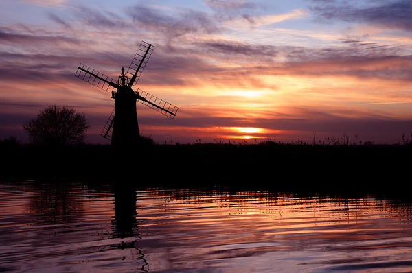 Mill sunset