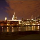 Millenium Bridge, St Paul’s Cathedral by night