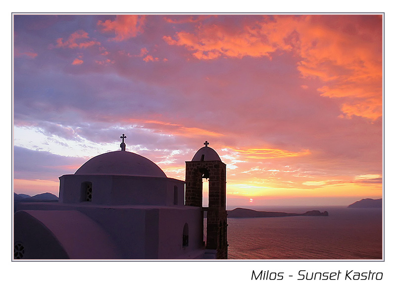 Milos - Sonnenuntergang auf dem Kastro, oder "Himmlisches Farbenspiel"