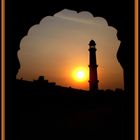 Minar & sunset