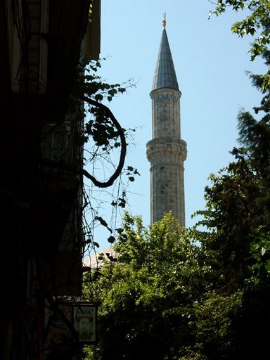 Minarett der Aya Sofia