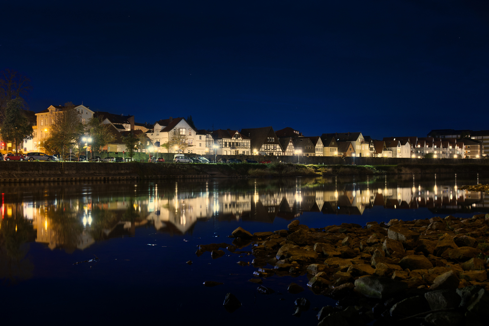 Minden Fischerstadt Nacht