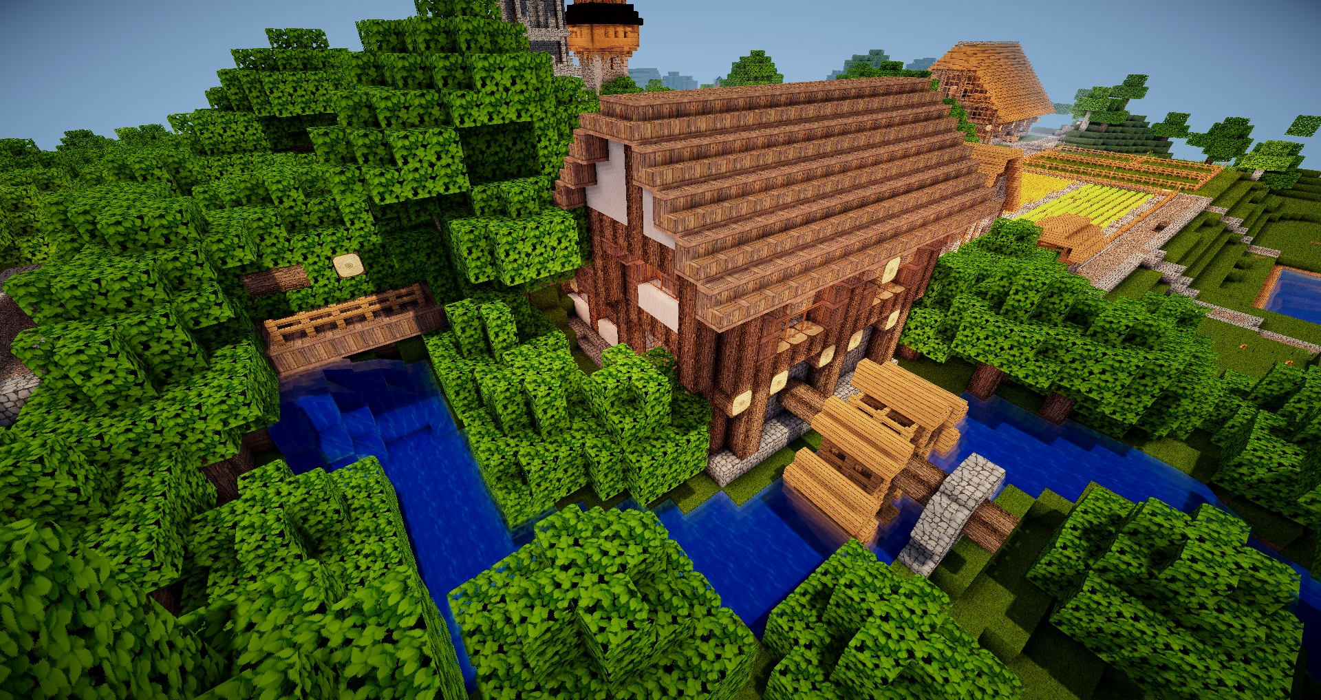 Minecraft Wassermühle