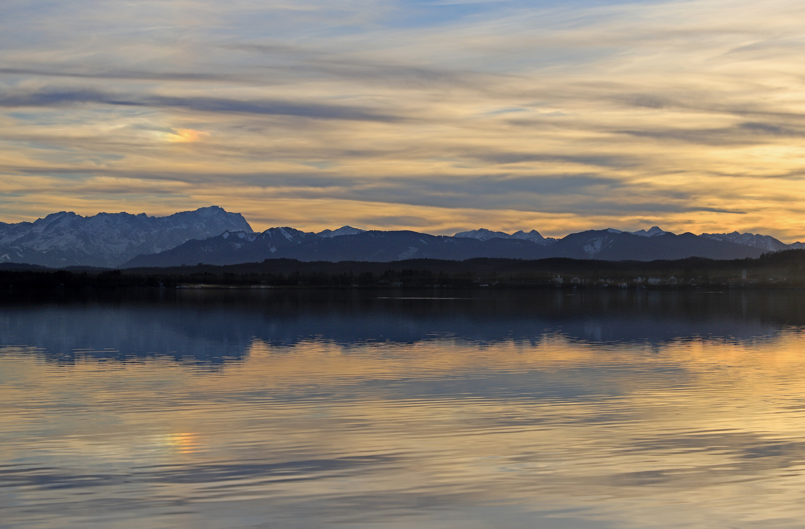 Mini-Haloerscheinung über dem Starnberger See