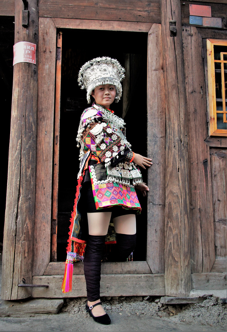 Mini Skirt Miao Girl portrait