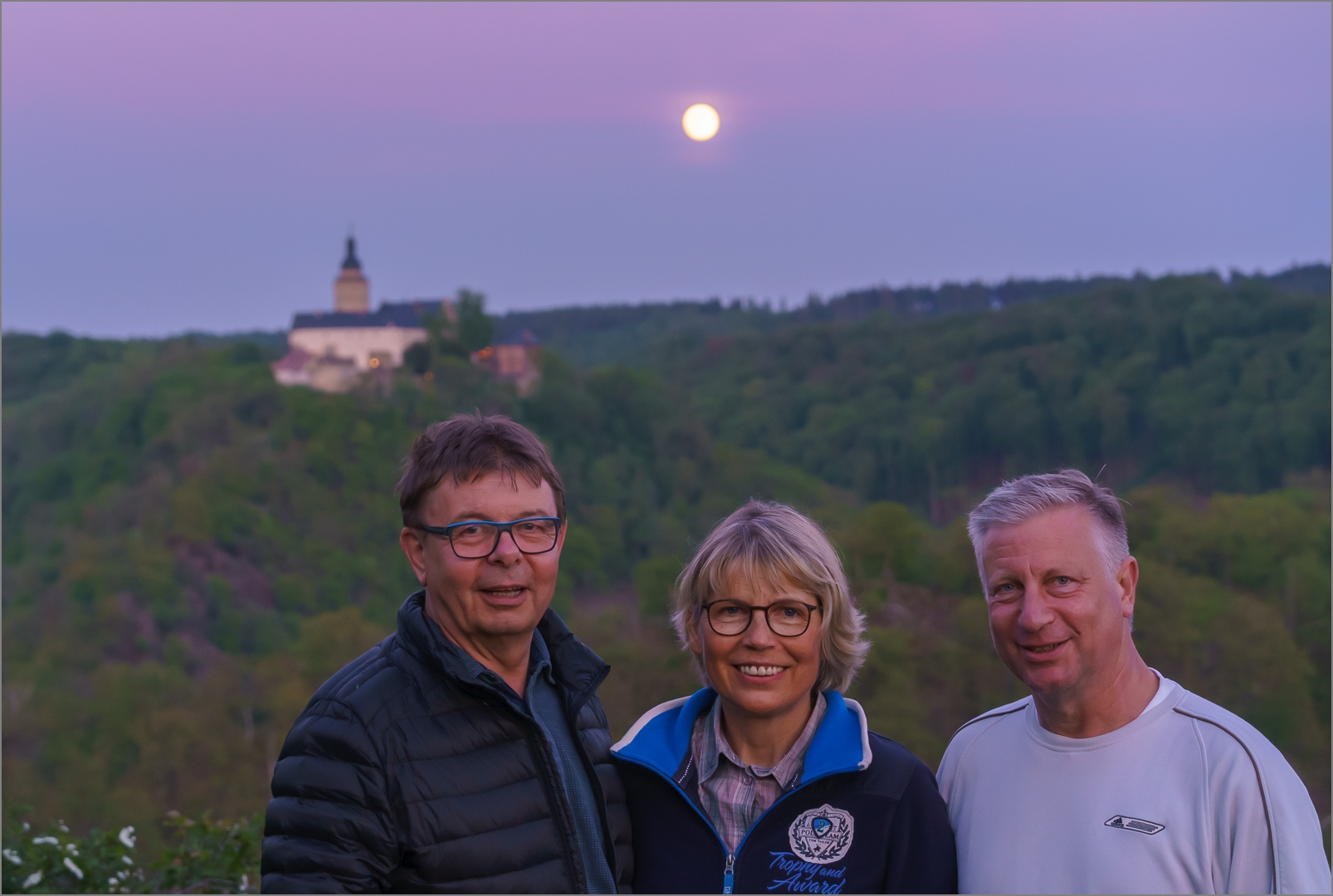 Mini-Usertreffen der SLNF, zum Vollmond über der Burg Falkenstein