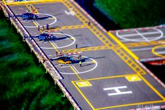 Miniatur Helicopter Airport New York (tilt shift)