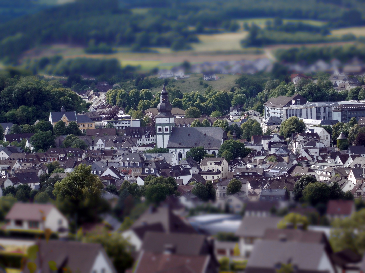 Miniatur in mitten der Stadt