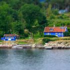 Miniaturhütten im Oslofjord?