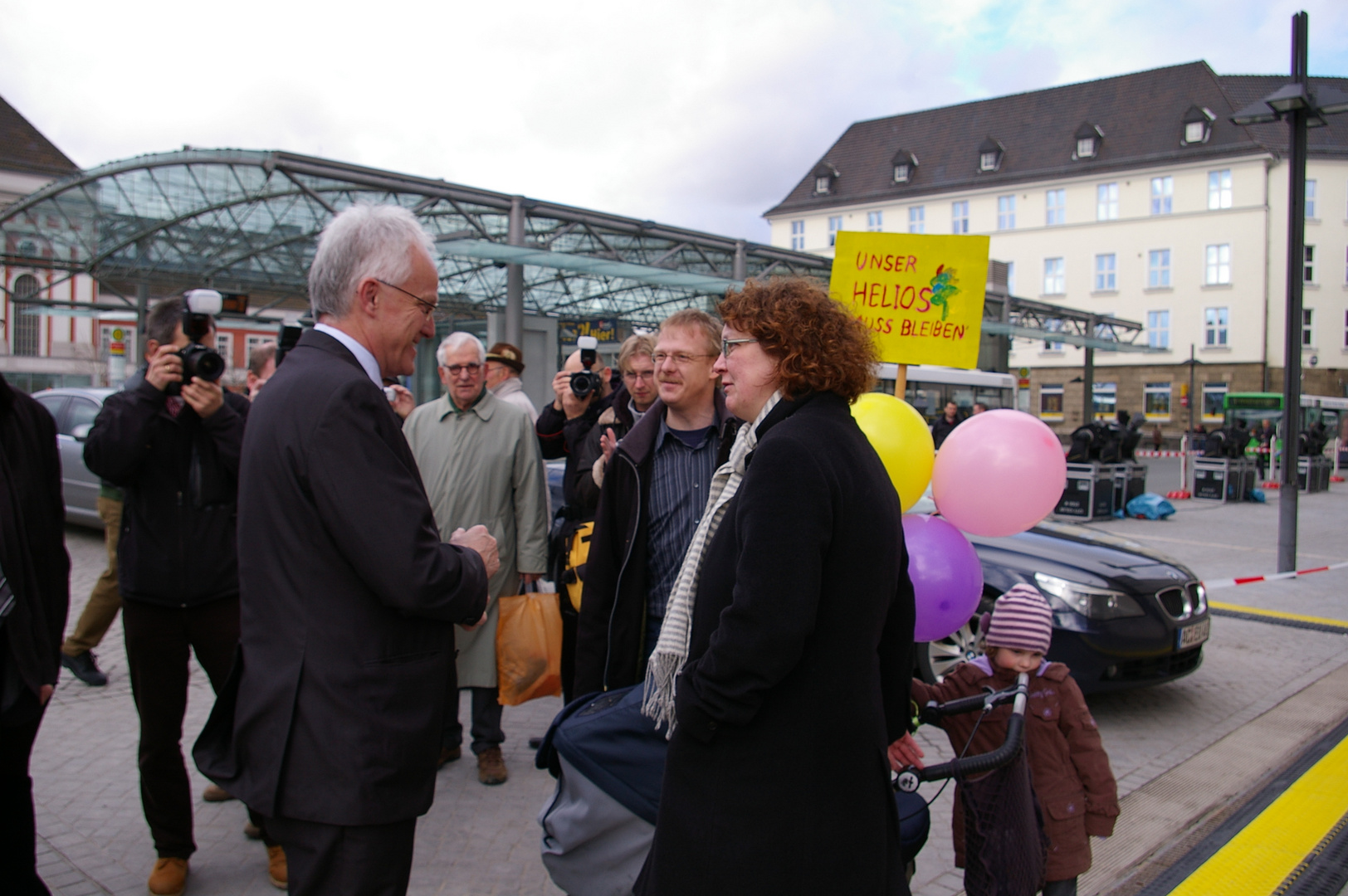 Minidemonstration, Jürgen Rüttgers