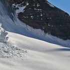 Minilawine am Mönch im Berner Oberland vom Jungfraujoch aus