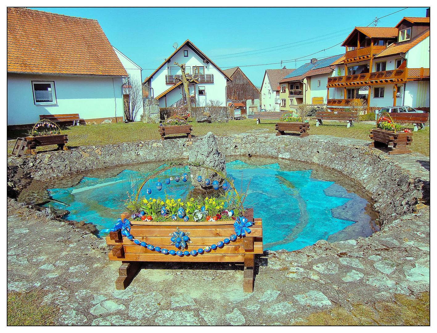 Minimalismus für Osterbrunnen