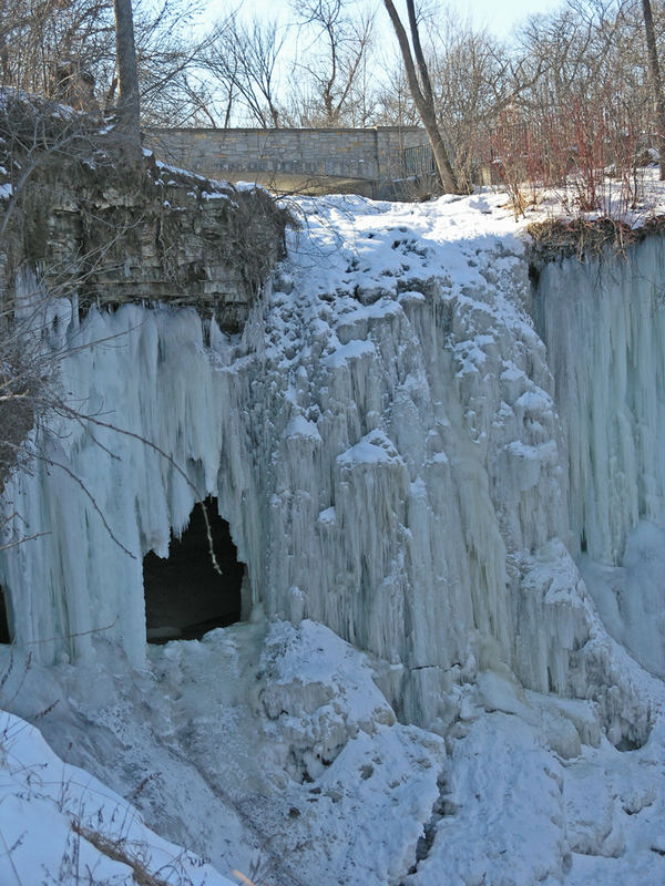 Minnehaha Falls Frozen Over