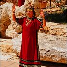 minoisches Tanztheater in Karteros, Kreta, Priesterin