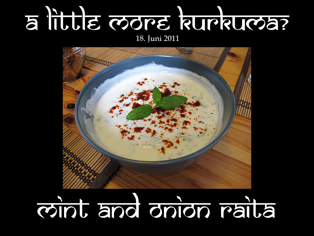 mint and onion raita