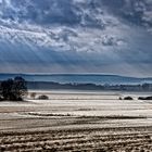 Minus 2 Grad mit Pferd_Richtung Schweinsberg, Mittelhessen