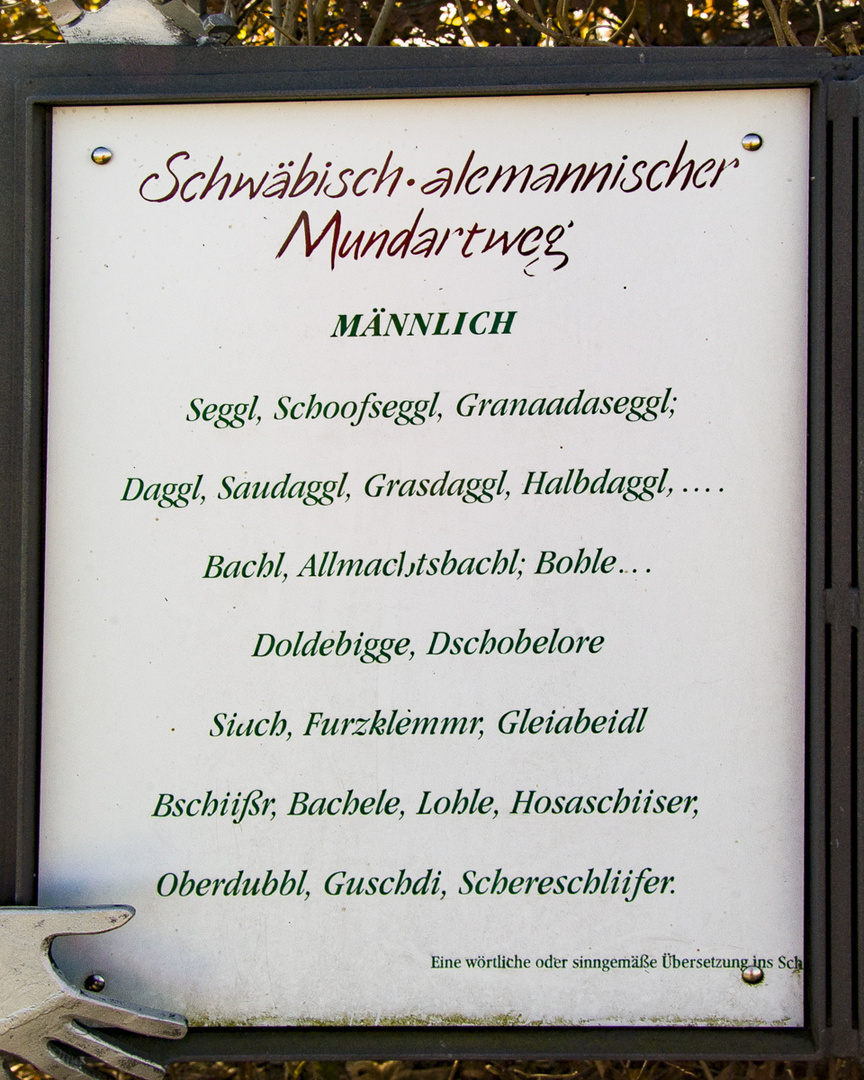 Mir schwätzed Schwäbisch