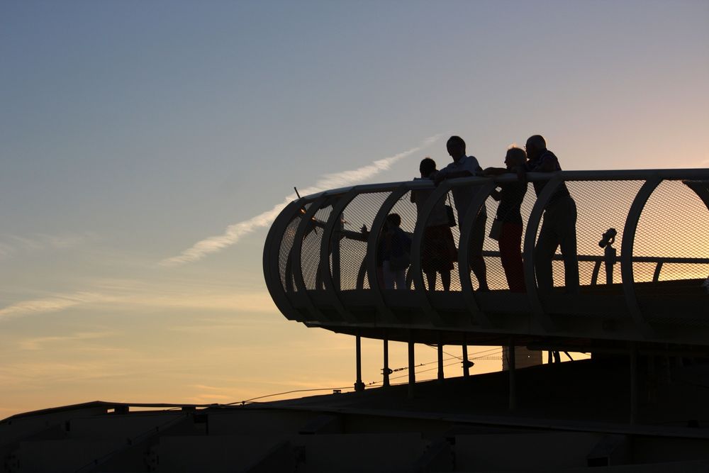 mirador al atardecer